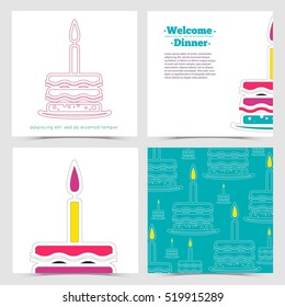 A set of design templates. An invitation to tea.