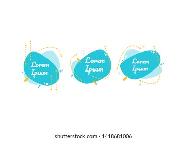 Set of design templates. Modern abstract background with element and copy space. for Presentation, poster or flyer. Clean and flat style.
