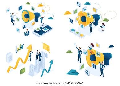 Set design web page templates of achieving goal. Modern illustration concepts for website and mobile website development
