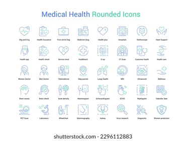 Set is designed with suitable visuals for all medical and healthcare