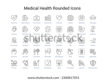 Set is designed with suitable visuals for all medical and healthcare