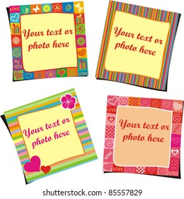 Set of design-ready photo frames isolated on White background. Vector illustration