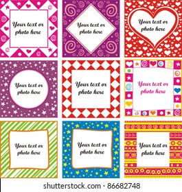Set of design-ready photo frames isolated on White background. Vector illustration