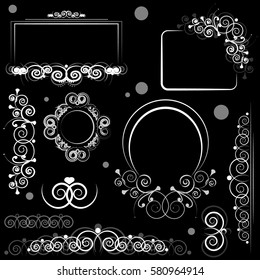 set of designs for postcards, popular