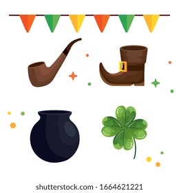 set designs of saint patrick day vector illustration designicon