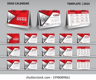 Set Desk Calendar 2025 Template Desk Stock Vector (Royalty Free) 1998089861  Shutterstock