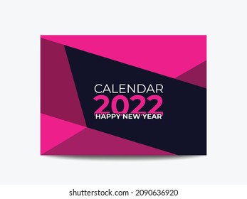  Set Desk Calendar template design with Place for Photo and Company Logo 2022