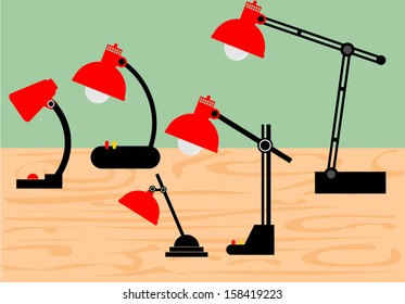 Set of desk lamp 
