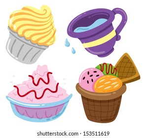 Set of dessert icon