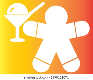 Set von Dessert und Süßigkeiten, Vektorsymbole. einfache Dessert-Icons wie Pudding, Eis im Glas, und Lebkuchen Mann, für Menüs, Apps oder Branding konzipiert.EPS10AI.


