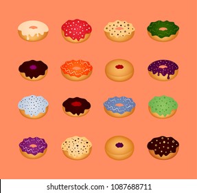 Set of desserts