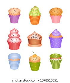 Set of desserts. Icons