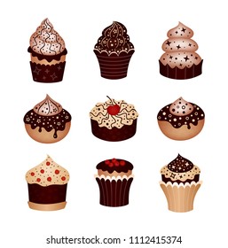 Set of desserts. Icons