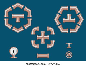 Set of detailed pipeline construction