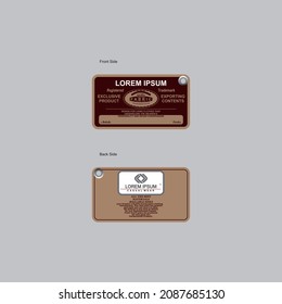 Set of detailed t-shirt tags