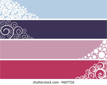 Set of Detailed website banners.  1024 pixels wide. (vector)