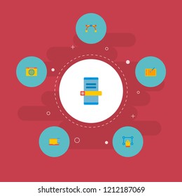 Set of development icons flat style symbols with responsive design, web browser, graphic tablet and other icons for your web mobile app logo design.