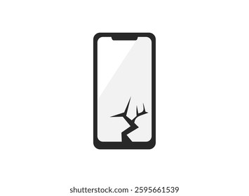 Set of an Device Broken Smartphone Flat Illustration