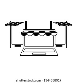 set devices with ecommerce tents