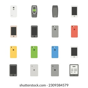 set of devices and network icons