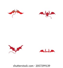 set of Devil horn logo Vector icon design illustration Template