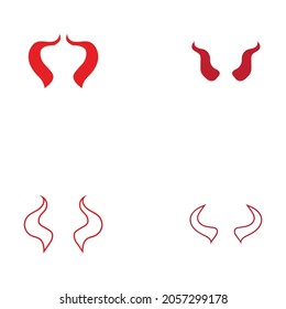 set of Devil horn logo Vector icon design illustration Template