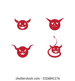 set of Devil logo ilustration vector template