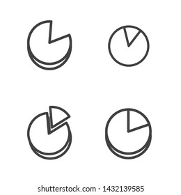 Set of diagram icon with line design suitable for interface design, web design or other modern graphic design 