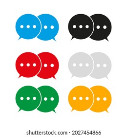 Set von Dialogsymbolen. Vektorgrafik