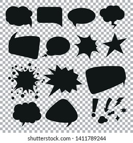 Set of dialogues and comic bubbles. Simple vector illustration.