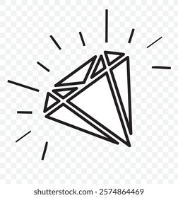set of diamond icon collection vector design illustration isolated background. Set of diamonds line in a flat icons style. Abstract black diamond collection icons. eps 10.