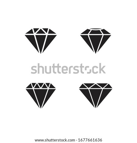 Set Of Diamond Logo Template vector icon illustration design
