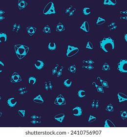 Legen Sie Diamond, Nekklace, King Kronen und Ohrringe auf ein nahtloses Muster. Vektorgrafik