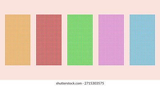 Set of diamond postcards in different colors for Oktoberfest.