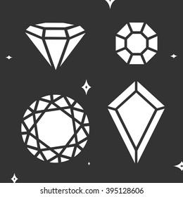 Set diamond symbol vector