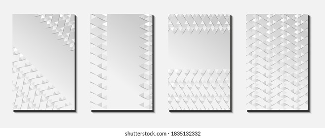 Satz von geometrischem Diamantdreieck-Hintergrund. 3D-Papierkonzept. Vektordesign.