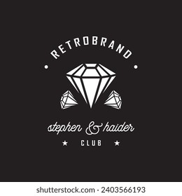 A set of diamonds in a flat style. Abstract black diamond collection icons. Linear outline sign. Vector icon logo design diamonds.