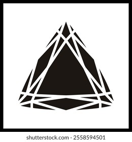 Set of diamonds line in a flat icons style. Abstract black diamond collection icons. Gemstone icons in a linear minimal style. Vector icon logo design diamonds.