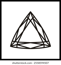 Set of diamonds line in a flat icons style. Abstract black diamond collection icons. Gemstone icons in a linear minimal style. Vector icon logo design diamonds.