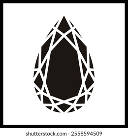 Set of diamonds line in a flat icons style. Abstract black diamond collection icons. Gemstone icons in a linear minimal style. Vector icon logo design diamonds.