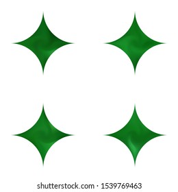Set of diamond-shaped chromatic backgrounds. Trendy soft color polygon. Holographic style of 80th. Green effective modern screen design for brochure, calendar, cards or invitation.