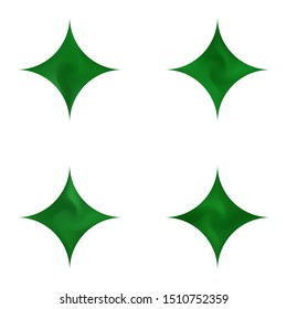 Set of diamond-shaped modern backgrounds. Neon style of 80th. Trendy soft color element. Green fluid colorful gradient shape for your mobile app and screens.