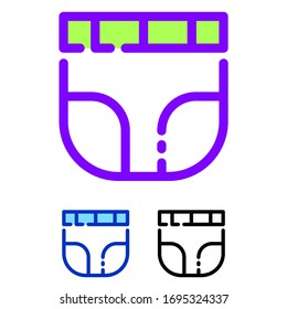Set of diaper icon illustration. concept logo