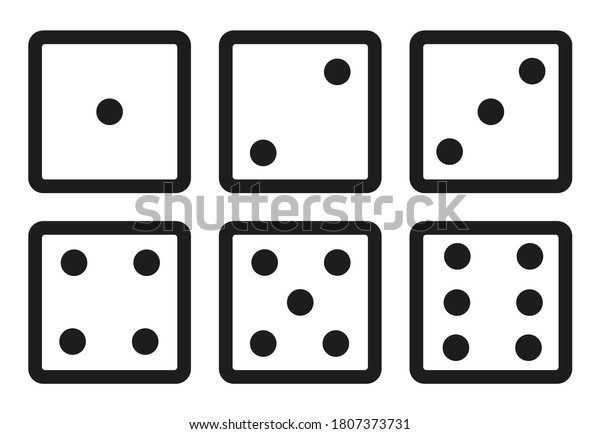 Set Dice Icon Six Dice Vector Stock Vector (Royalty Free) 1807373731 ...