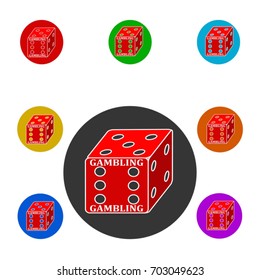 set dice icon,sing,vector