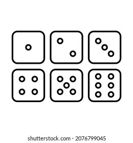 Set of dices icon isolated on white background. Gambling symbol modern, simple, vector, icon for website design, mobile app, ui. Vector Illustration