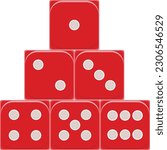 Set of dices Vector image or clipart