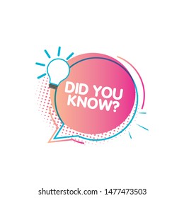 Set Of Did You Know. Badge With Megaphone Icon Label. Interesting Facts Speech Bubbles, Knowledge Base Label And Social Media Faq Banner. Vector Illustration On White Background. 