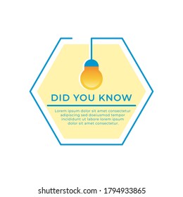 set of did you know label information badge
