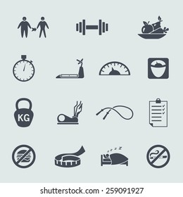 Set of diet icons